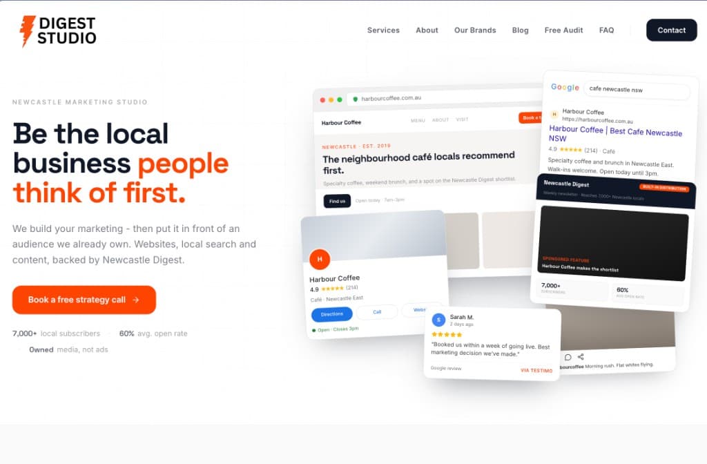 Digest Studio homepage hero